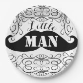 Elegant Mustache Little Man Party Paper Borden Papieren Bordje (Voorkant)