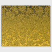 Elegant Mustard Yellow Black Modern Cadeaupapier (Vlak)