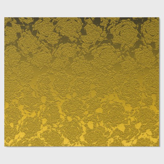 Elegant Mustard Yellow Black Modern Cadeaupapier (Vlak)