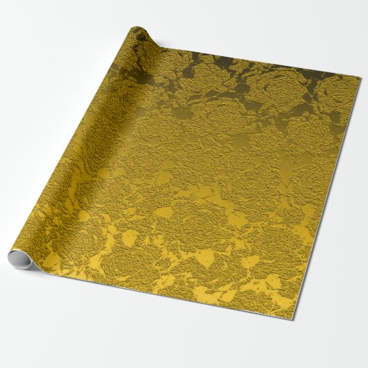 Elegant Mustard Yellow Black Modern Cadeaupapier (Uitgerold)