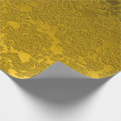 Elegant Mustard Yellow Black Modern Cadeaupapier (Hoek)