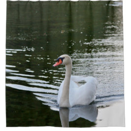 Elegant Mute Swan Douchegordijn