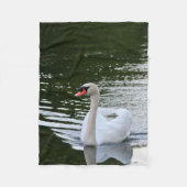 Elegant Mute Swan Fleece Deken (Voorkant)