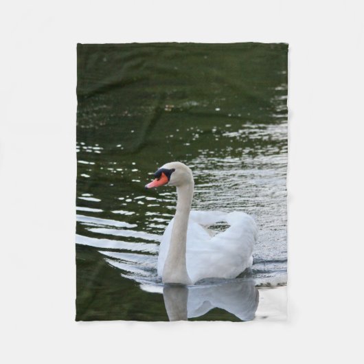 Elegant Mute Swan Fleece Deken (Voorkant)