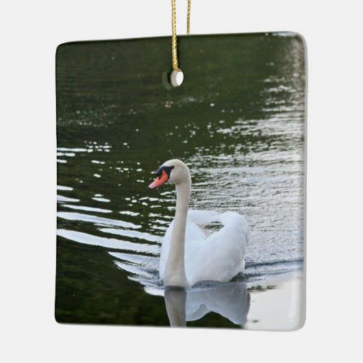 Elegant Mute Swan Keramisch Ornament (Links)
