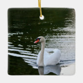 Elegant Mute Swan Keramisch Ornament (Voorkant)