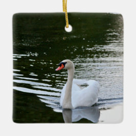 Elegant Mute Swan Keramisch Ornament