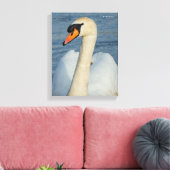 Elegant Mute Swan Waterbird op het meer Canvas Afdruk (Insitu (Woonkamer))