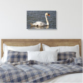 Elegant Mute Swans in Stanley Park Lagoon Canvas Afdruk (Insitu (Slaapkamer))