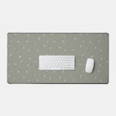 Elegant Muted Green Floral Bureaumat (Keyboard & Muis)