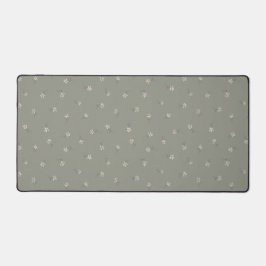Elegant Muted Green Floral Bureaumat
