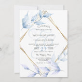 Elegant Muted Lila and Dusty Blue Foliage Kaart (Voorkant)