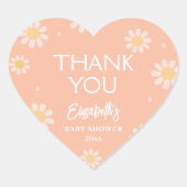Elegant Muted Pastels Spring Baby shower dank u Hart Sticker (Voorkant)