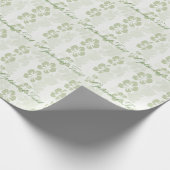 Elegant Muted Sage Hibiscus Pattern Cadeaupapier (Hoek)