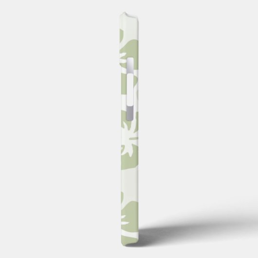 Elegant Muted Sage Hibiscus Pattern Case-Mate iPhone Case (Achterkant / Links)