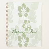 Elegant Muted Sage Hibiscus Pattern Planner (Voorkant)