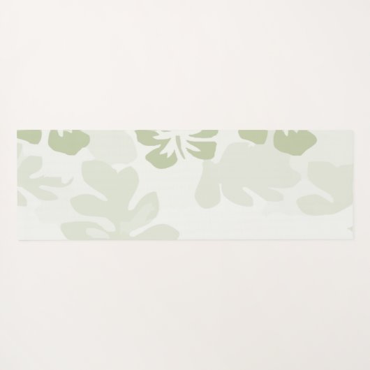 Elegant Muted Sage Hibiscus Pattern Yogamat (Achterkant (horizontaal))