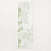 Elegant Muted Sage Hibiscus Pattern Yogamat (Achterkant)