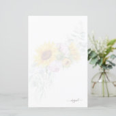 Elegant Muted Sunflower Spray - Aangepaste bakkeri (Staand voorkant)