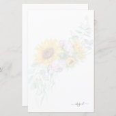 Elegant Muted Sunflower Spray - Aangepaste bakkeri (Voorkant / Achterkant)