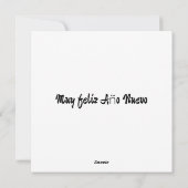 Elegant Muy feliz Año Nuevo 2025 Feestdagenkaart (Achterkant)