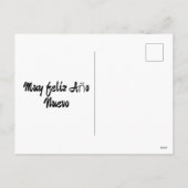 Elegant Muy feliz Año Nuevo 2025 Feestdagenkaart (Achterkant)