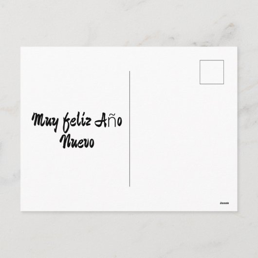 Elegant Muy feliz Año Nuevo 2025 Feestdagenkaart (Achterkant)