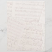  Elegant Muziek Initiaal Line Letter Paper (Achterkant)