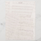 Elegant Muziek Initiaal Line Letter Paper (Voorkant)