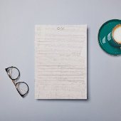 Elegant Muziek Initiaal Line Letter Paper