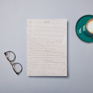  Elegant Muziek Initiaal Line Letter Paper