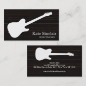 Elegant Muziek Leraar Sleutels Musical Visitekaartje (Voorkant / Achterkant)