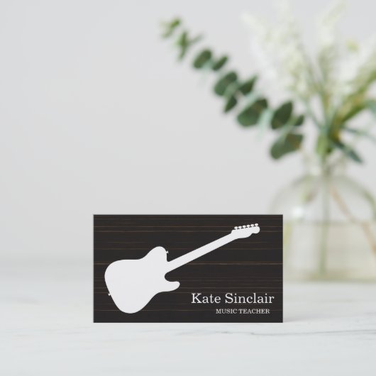 Elegant Muziek Leraar Sleutels Musical Visitekaartje (Staand voorkant)