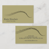 Elegant Muziek Leraar Sleutels Musical Visitekaartje (Voorkant / Achterkant)