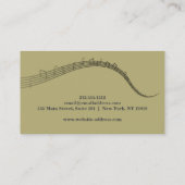 Elegant Muziek Leraar Sleutels Musical Visitekaartje (Achterkant)