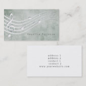 Elegant muziek melodie ontwerp visitekaartje (Voorkant / Achterkant)