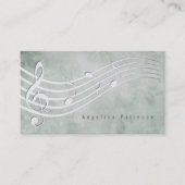 Elegant muziek melodie ontwerp visitekaartje (Voorkant)