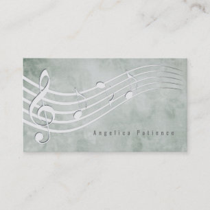 Elegant muziek melodie ontwerp visitekaartje