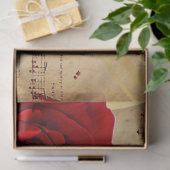 Elegant  Muziek Rood Rozenpapier Tissuepapier (Geschenk)