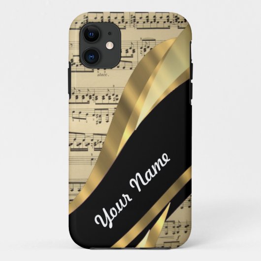 Elegant muziekblad Case-Mate iPhone case (Achterkant)