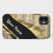 Elegant muziekblad Case-Mate iPhone case (Achterkant (horizontaal))