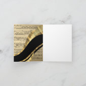 Elegant muziekblad kaart (Binnen)