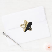 Elegant muziekblad ster sticker (Envelop)