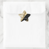 Elegant muziekblad ster sticker (Tas)