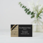 Elegant muziekblad visitekaartje (Staand voorkant)