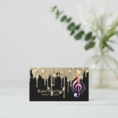 Elegant muziekdocent Piano Keys Musical Visitekaartje (Staand voorkant)