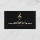 Elegant muziekdocent Piano Keys Musical Visitekaartje (Achterkant)