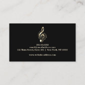 Elegant muziekdocent Piano Keys Musical Visitekaartje (Achterkant)