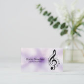 Elegant muziekdocent Piano Keys Musical Visitekaartje (Staand voorkant)