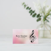 Elegant muziekdocent Piano Keys Musical Visitekaartje (Staand voorkant)